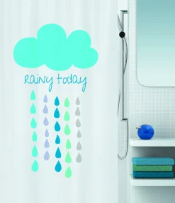 Douchegordijnen|Brico Spirella Douchegordijn Cloud Blauw 180Cm