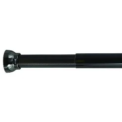 Douchegordijnstangen|Brico Spirella Douchestang Kreta 125-220Cm Zwart