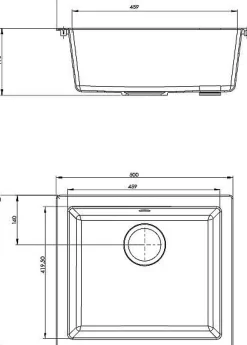 Keukenbladen & Spoelbakken|Brico Spoelbak Evo 1Xl Bak 50X44X19Cm Composiet Wit