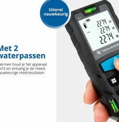 Lasermeters|Brico Techweise Laser Afstandsmeter 70M - Met Alle Meetopties