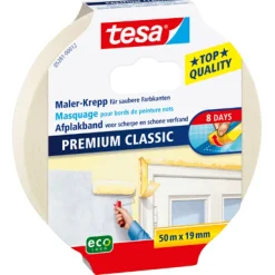 Brico Tesa Afplaktape Rondingen 25Mm 25M- Afplaktape