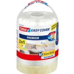 Brico Tesa Navulling Afdekfolie En Afplakband 'Easy Cover' Transparant 33Mx55Cm- Afplaktape