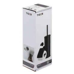 Toiletaccessoires|Brico Tiger Accessoireset Boston - Toiletborstel Met Houder Vrijstaand - Toiletrolhouder - Haak – Zwart