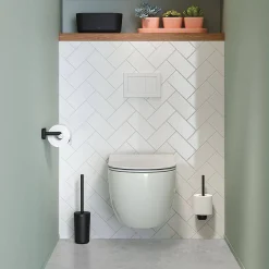 Toiletaccessoires|Brico Tiger Carv Toiletborstel Met Houder Vrijstaand Zwart