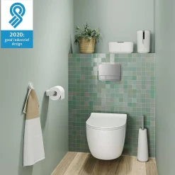 Toiletaccessoires|Brico Tiger Tess Reserverolhouder Met Deksel Vrijstaand Wit/Lichtgrijs
