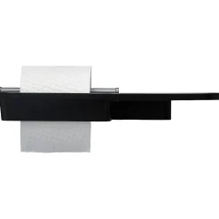 Toiletaccessoires|Brico Tiger Tess Toiletrolhouder Met Planchet Zwart/Antraciet