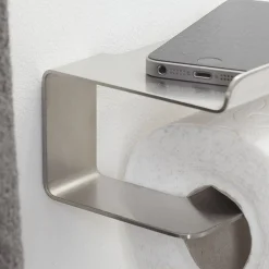 Toiletaccessoires|Brico Tiger Toiletrolhouder Colar Met Planchet Rvs Geborsteld