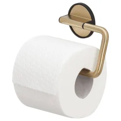 Toiletaccessoires|Brico Tiger Toiletrolhouder Tune Zonder Klep Messing Geborsteld / Zwart