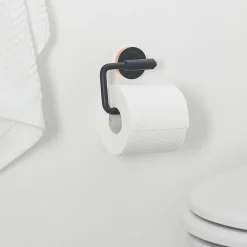 Toiletaccessoires|Brico Tiger Toiletrolhouder Urban Zwart Mat
