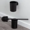 Toiletaccessoires|Brico Tiger Tune Toiletborstel Met Houder Zwart Metaal Geborsteld / Zwart