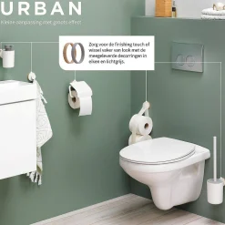 Toiletaccessoires|Brico Tiger Urban Toiletborstel Met Houder Wit