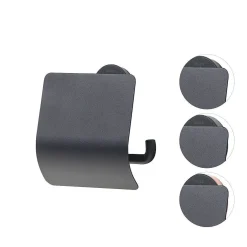 Toiletaccessoires|Brico Tiger Urban Toiletrolhouder Met Klep Zwart