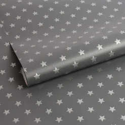 Muurdecoratie|Brico Transform Zelfklevende Decoratiefolie Stars Grijs 45X200Cm