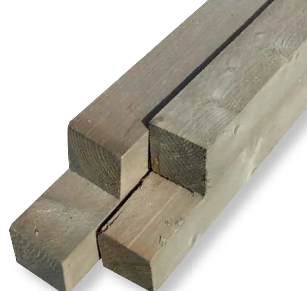 Brico Tuinpaal Hout Vintage Grijs 6,8X6,8X180Cm- Tuinpalen