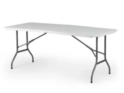 Brico Tuintafel Party Inklapbaar 6 Personen Wit 180X75Cm- Tuintafels