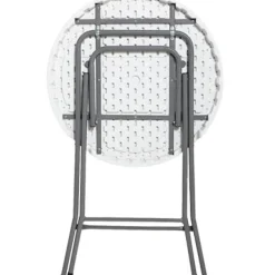 Brico Tuintafel Party Staand Wit O80Cm- Tuintafels