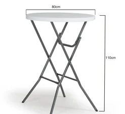 Brico Tuintafel Party Staand Wit O80Cm- Tuintafels