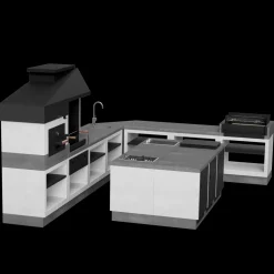 Brico Tuozi Stenen Barbecue Otte 84X63X206Cm- Betonnen Barbecue