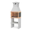 Brico Tuozi Stenen Barbecue Zon 64X47X190Cm- Betonnen Barbecue