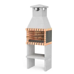 Brico Tuozi Stenen Barbecue Zon 64X47X190Cm- Betonnen Barbecue