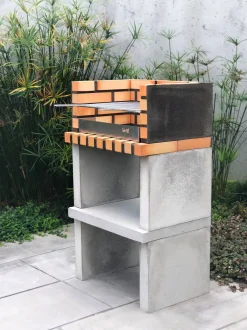 Brico Tuozi Stenen Barbecue Zon Basic 62X45,5X107Cm- Betonnen Barbecue