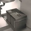 Keukenkasten|Brico Uitschuifbare Vuilnisemmer 3 Bakken Keuken Modulo Wit