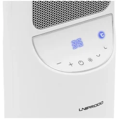 Brico Uniprodo Elektrische Ventilatorkachel - 1200/2000 W - Draaibaar - Wit Uni_Heater_11