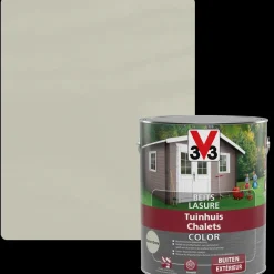 Brico V33 Houtbeits Tuinhuis Salar Grey Zijdeglans 2,5L- Beits