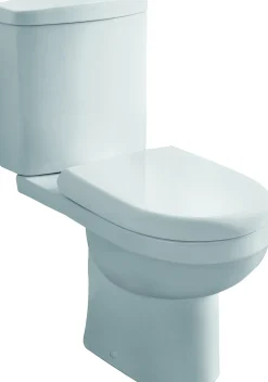 Duoblok Toiletten|Brico Van Marcke Duoblok Toilet Cobro I Ao Aansluiting I Soft-Close Toiletzitting Wit