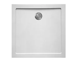Douchebakken & Accessoires|Brico Van Marcke Go Douchebak Helion Vierkant Composiet Wit 90X90X3,5Cm