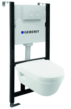 Inbouwtoiletten|Brico Van Marcke Inbouwreservoir Set | Geberit Spoeltechniek I Soft-Close Toiletzitting | Randloos Toiletpot