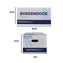 Verhuizen|Brico Verhuisservice+ Boekendozen - Zelfsluitend – Extra Sterk - 37L - 5 Stuks