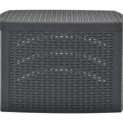 Brico Vidaxl Bijzettafel 54X54X36,5 Cm Kunststof Antraciet- Tuintafels