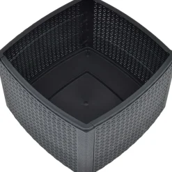 Brico Vidaxl Bijzettafel 54X54X36,5 Cm Kunststof Antraciet- Tuintafels