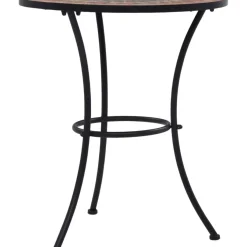 Brico Vidaxl Bistrotafel Mozaiek 60 Cm Keramiek Oranje En Grijs- Tuintafels