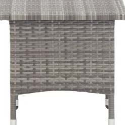 Brico Vidaxl Theetafel 50X50X47 Cm Poly Rattan Grijs- Tuintafels