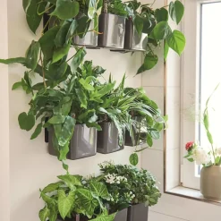 Brico Vidaxl Tuintafel Poly Rattan En Glas Grijs- Tuintafels