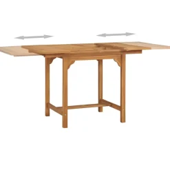 Brico Vidaxl Tuintafel Verlengbaar (110-160)X80X75 Cm Massief Teakhout- Tuintafels