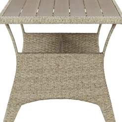 Brico Vidaxl Tuintafel 130X70X66 Cm Poly Rattan Grijs- Tuintafels