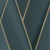 Brico Vinylbehang Chevron 3D Groen-Goud- Vinylbehang