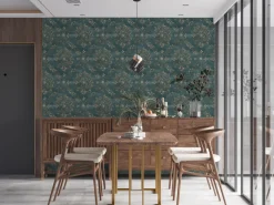 Brico Vinylbehang Op Vlies Louvre Blauw 387074- Vinylbehang