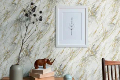 Brico Vinylbehang Op Vlies Marmor Beige 388174- Vinylbehang