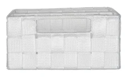 Manden & Boxen|Brico Wenko Organizer Adria 3-Vaks 32X21X10Cm Met Wit