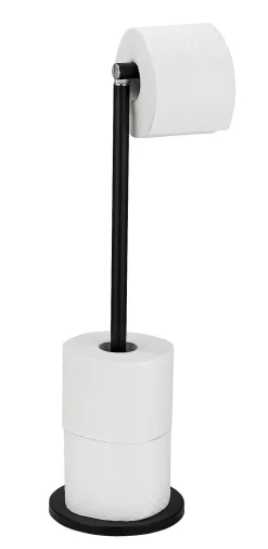 Toiletaccessoires|Brico Wenko Toiletrolhouder Met Reserverolhouder Zwart 21X55X17Cm