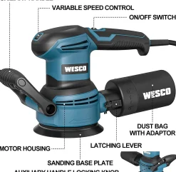 Schuurmachines|Brico Wesco Excentrische Schuurmachine Ws4258 400W
