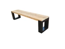 Brico Wood4You - Bankje - New Orleans - Steigerhout 130Lx40Hx38D Cm- Tuinbanken