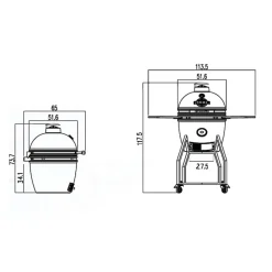 Brico Yakiniku Kamado Barbecue 16 M- Keramische Barbecue