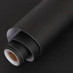 Brico Zelfklevend Behang - Vinyl - Zwart - Zwart Effen - Nero Solido - 122Cmx10M- Vinylbehang