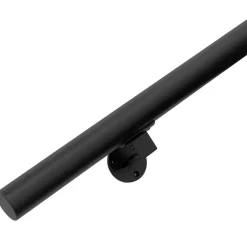 Brico Zwarte Trapleuning 200 Cm + 2 Houders- Trapleuningen